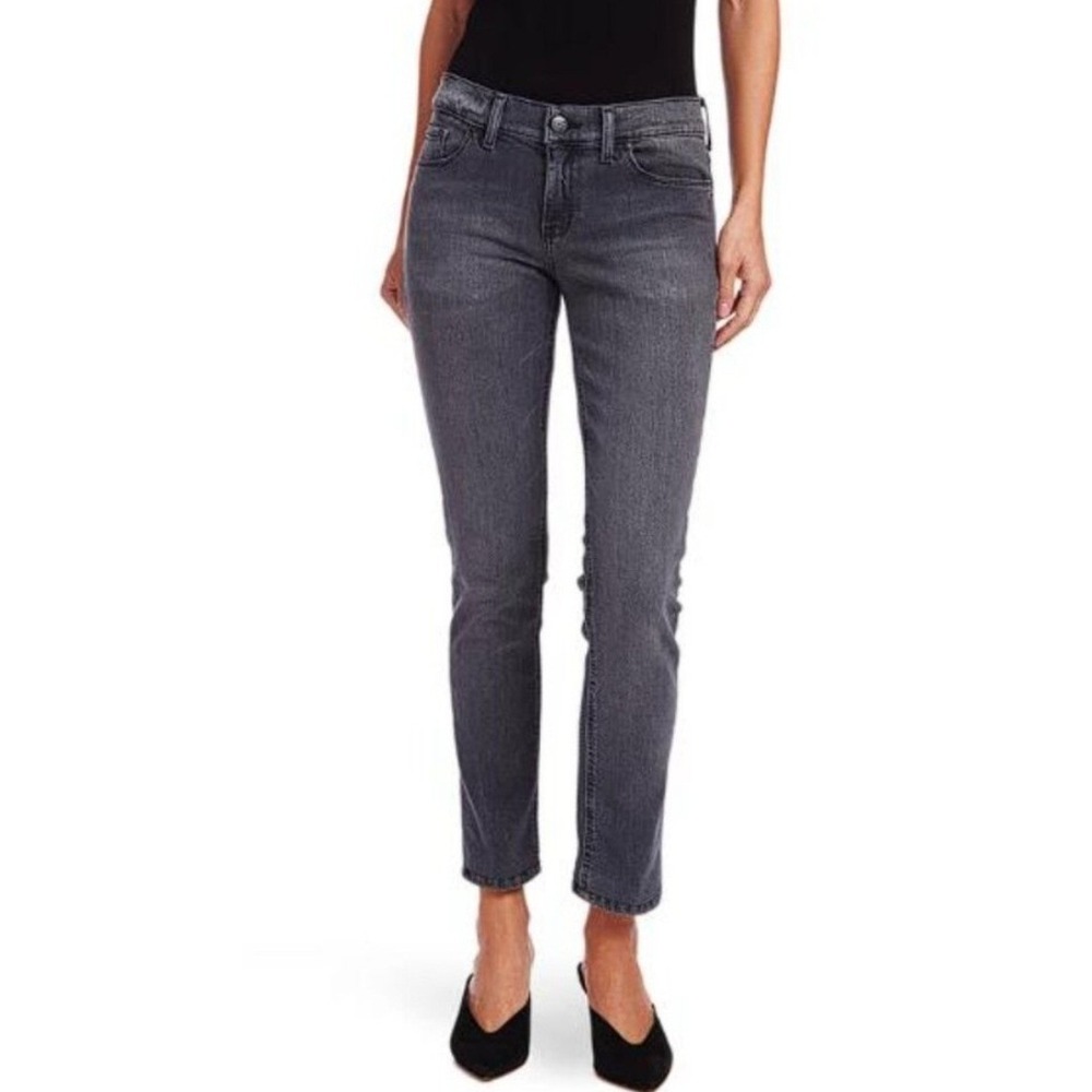 Mott & Bow Slim Straight Jeans Women 29 Gray ALLEN STRETCH COMFORT